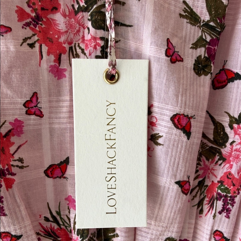LoveShackFancy Pink Floral Smocked Dress - Picture 6 of 13